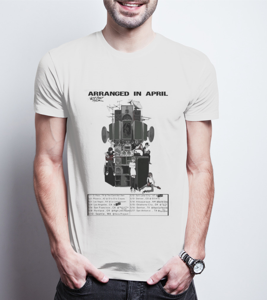 Arranged In April 2026 West Coast Tour Vintage Locomotive T-Shirt