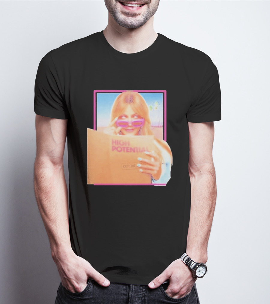 High Potential Confident Woman In Sunglasses Reading Document T-Shirt