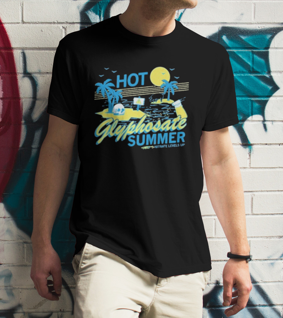 HOT Glyphosate Summer Saturate Levels Up Tropical Island Vibes T-Shirt