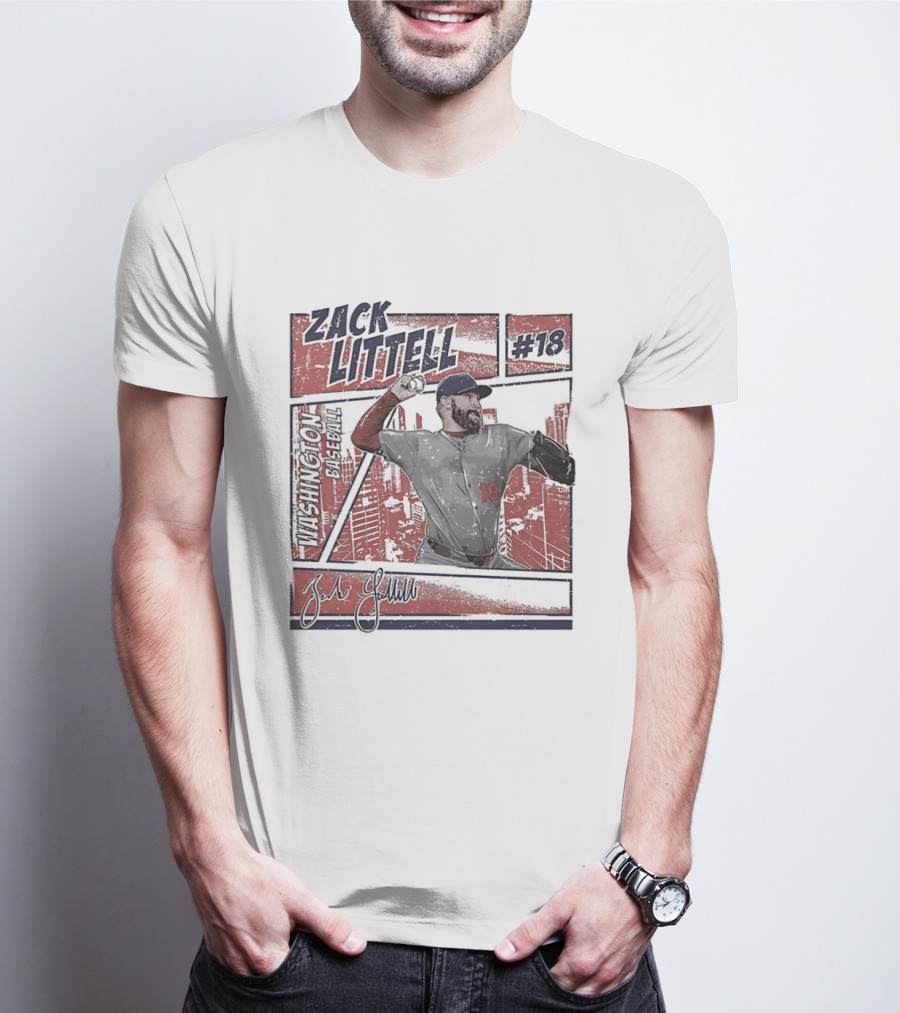 Zack Littell #18 Washington Nationals T-Shirt
