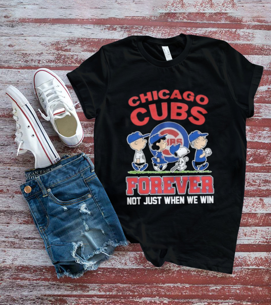 2026 Chicago Cubs Peanuts Abbey Road Forever Not Just When We Win T-Shirt