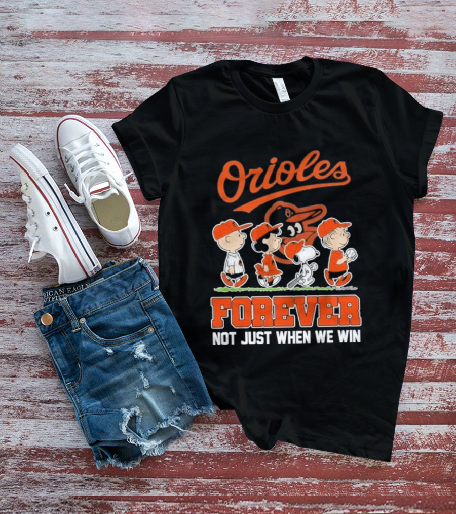 Orioles Peanuts Abbey Road Forever Not Just When We Win 2026 T-Shirt