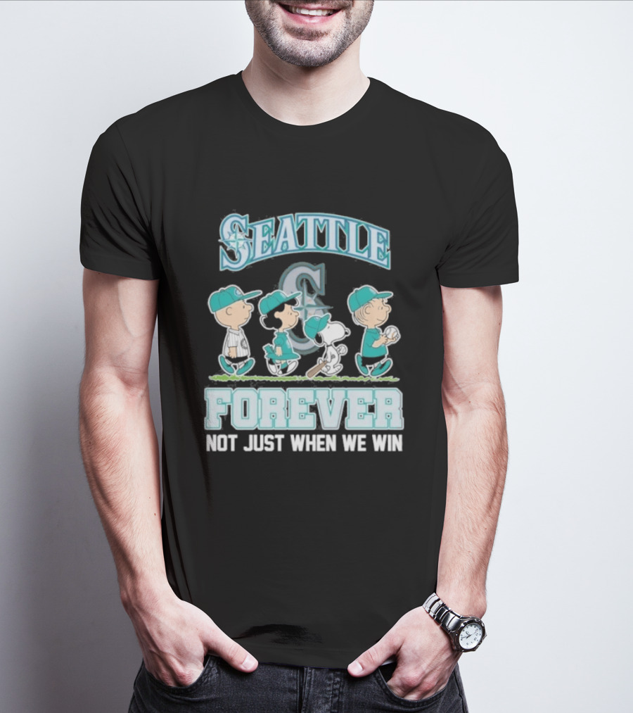 Seattle Peanuts Abbey Road Forever Not Just When We Win 2026 T-Shirt