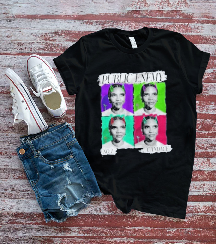 Candace Owens Public Enemy No 1 Pop Art Style Quad T-Shirt