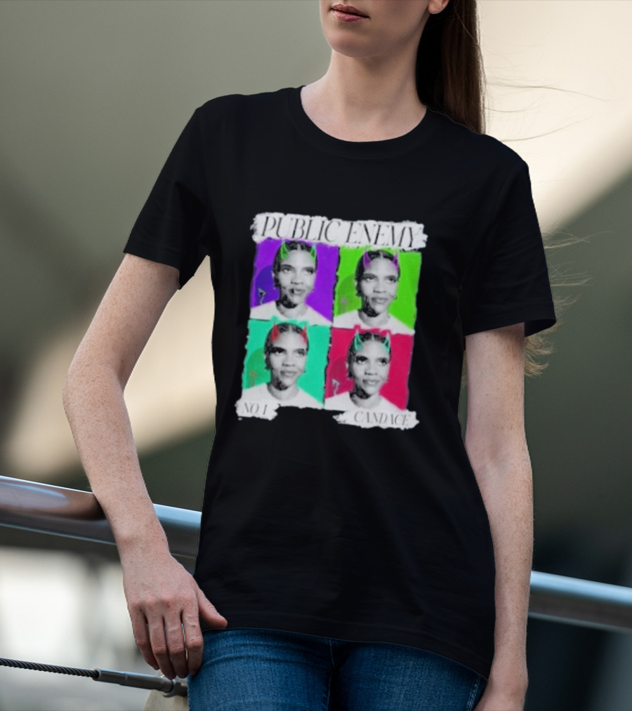 Candace Owens Public Enemy No 1 Pop Art Style Quad T-Shirt