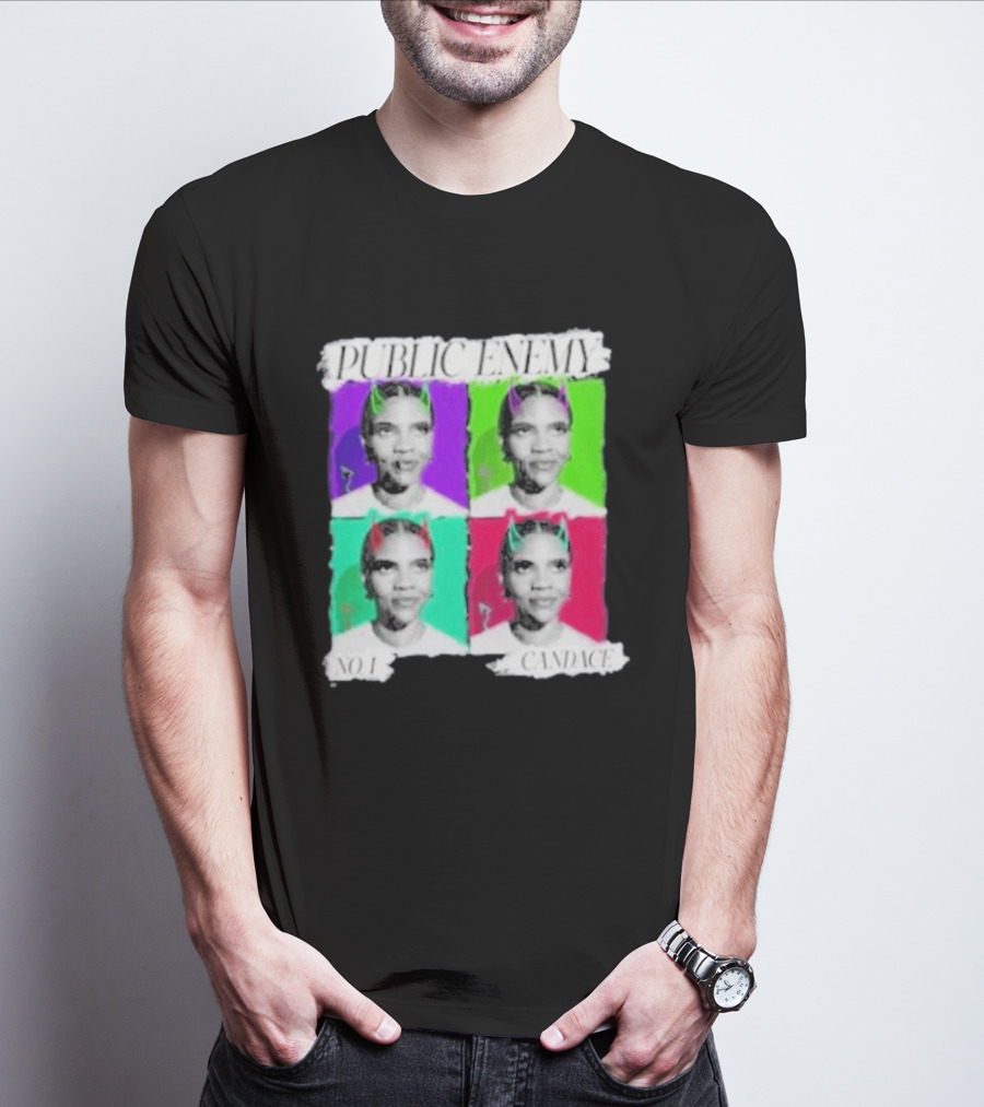 Candace Owens Public Enemy No 1 Pop Art Style Quad T-Shirt