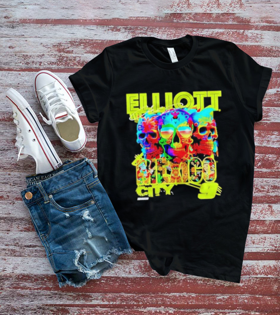 Elliott Mexico City Multicolor Skull T-Shirt