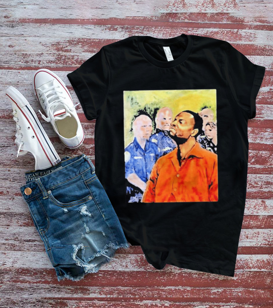 Rodney Hilton Jr Cloutfishing Artwork With Police Officers T-Shirt