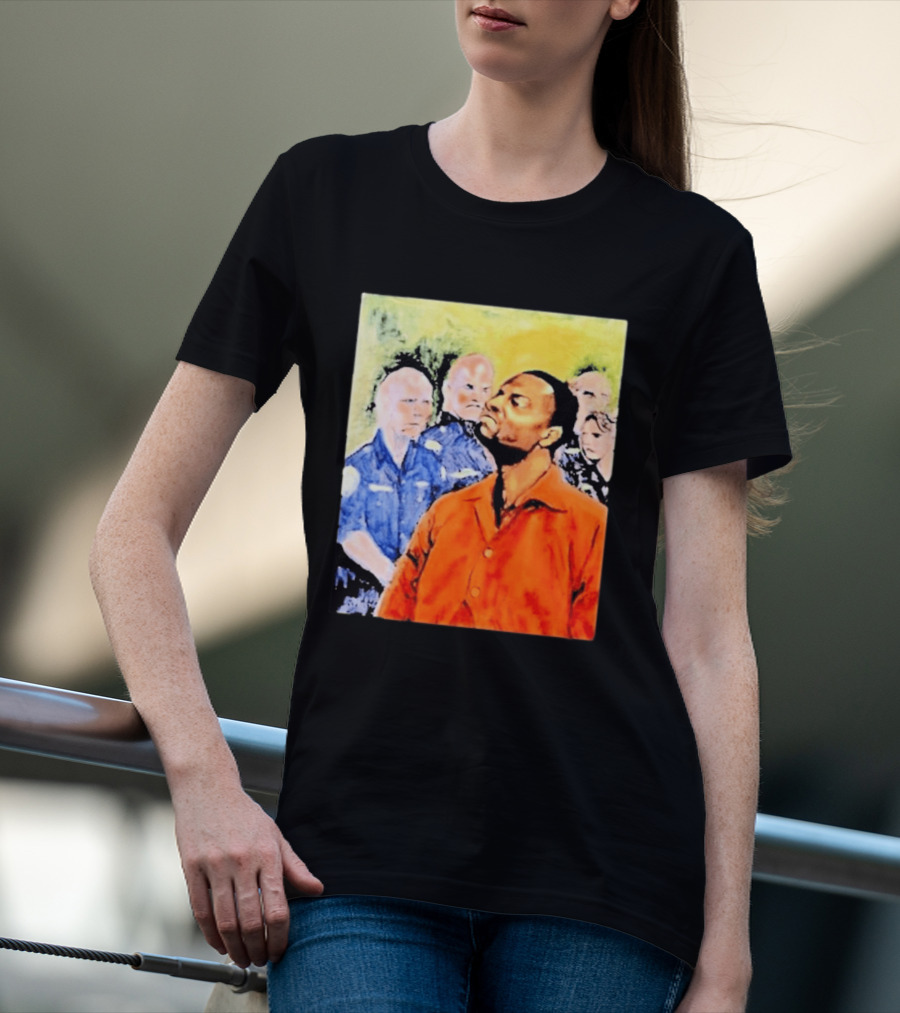 Rodney Hilton Jr Cloutfishing Artwork With Police Officers T-Shirt