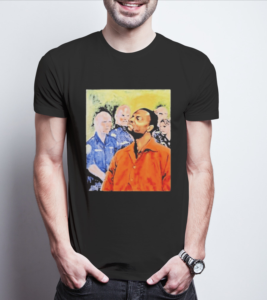 Rodney Hilton Jr Cloutfishing Artwork With Police Officers T-Shirt
