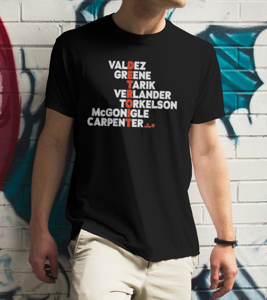 Valdez Greene Tarik Verlander Torkelson Mcgonigle Carpenter Detroit 2026 T-Shirt