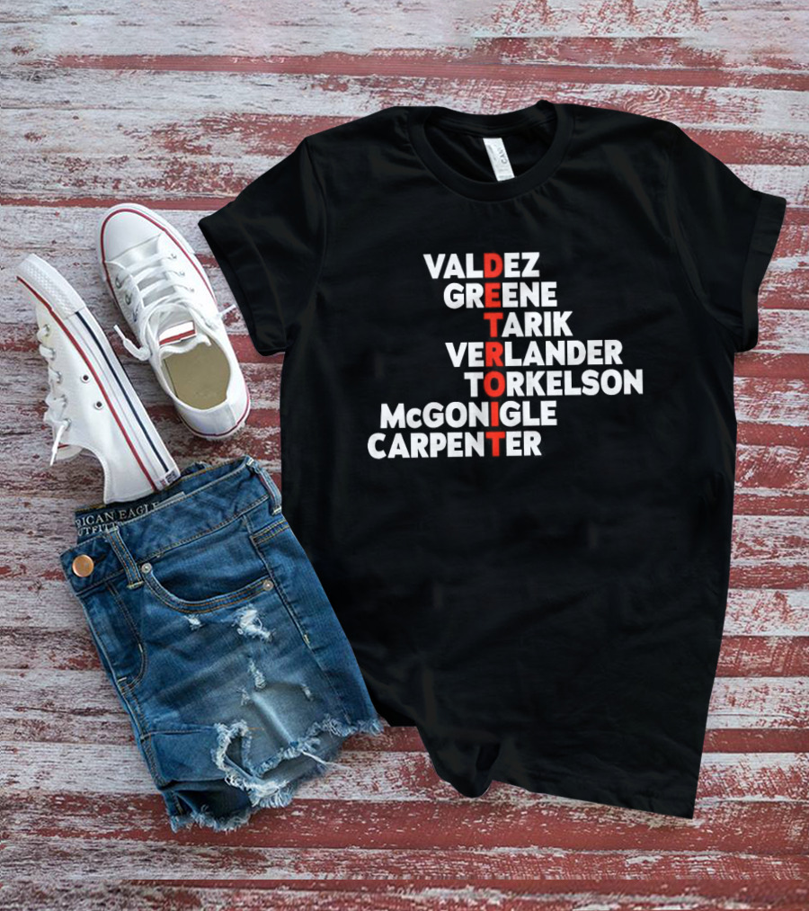 Detroit Tigers 2026 Valdez Greene Tarik Verlander Torkelson McGonicle Carpenter T-Shirt