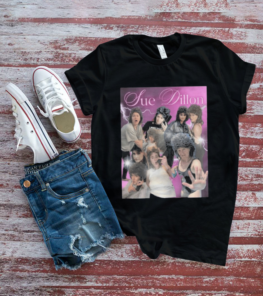 Sue Dillon Collage Vintage Aesthetic 80s Look T-Shirt