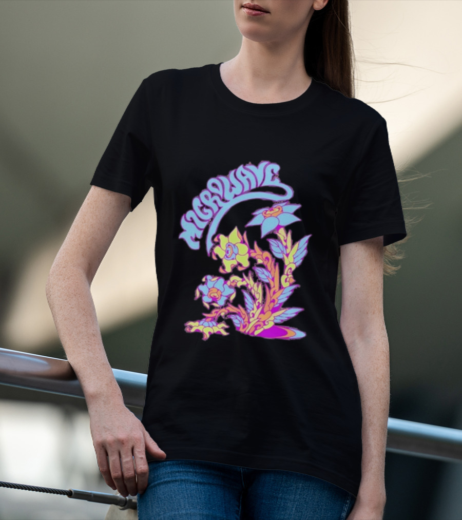 Microwave Psychedelic Floral T-Shirt
