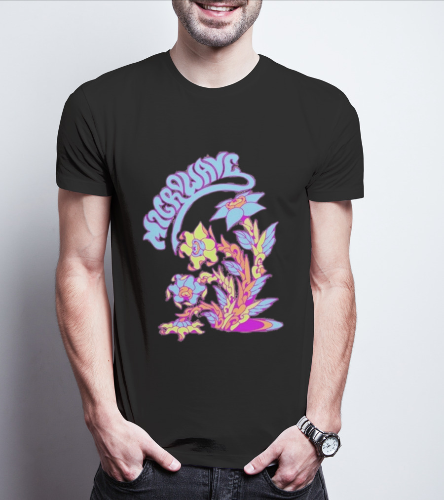 Microwave Psychedelic Floral T-Shirt