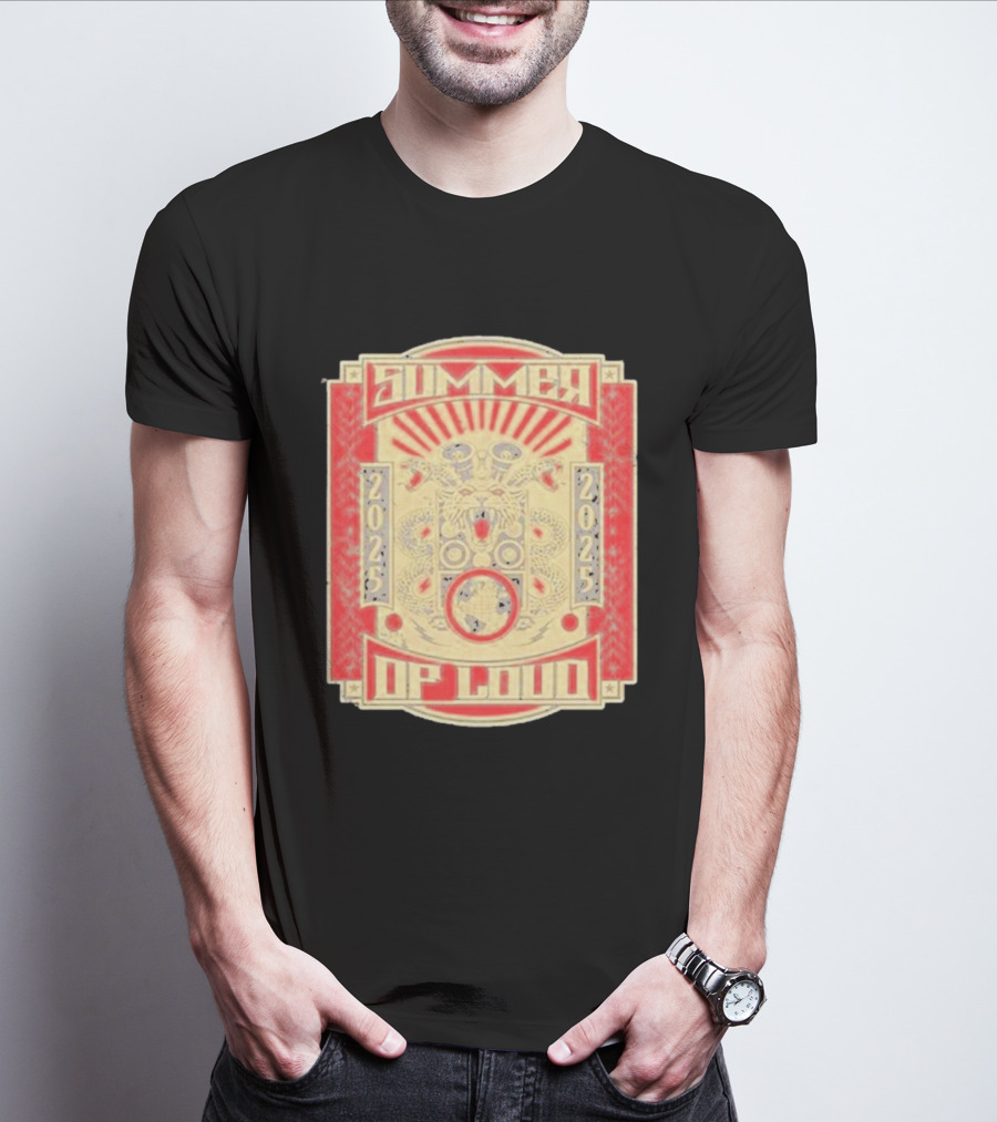 Summer 2025 Loud Festival Vibrant Red Dragon Speaker T-Shirt