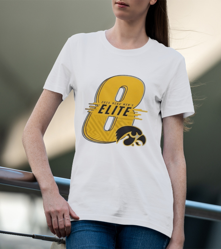 2026 NCAA Men's Elite 8 Iowa Hawkeyes Fan Gear T-Shirt
