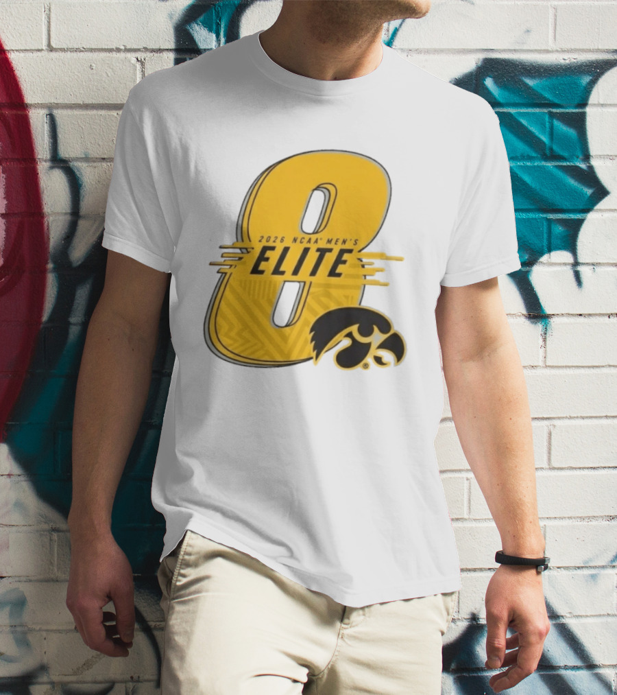 2026 NCAA Men's Elite 8 Iowa Hawkeyes Fan Gear T-Shirt