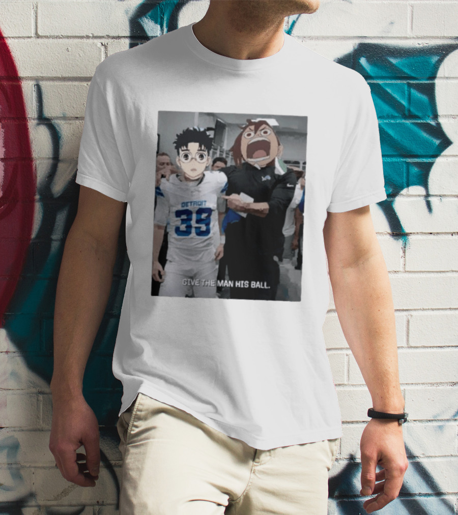 Detroit Lions Anime Give The Man His Ball T-Shirt