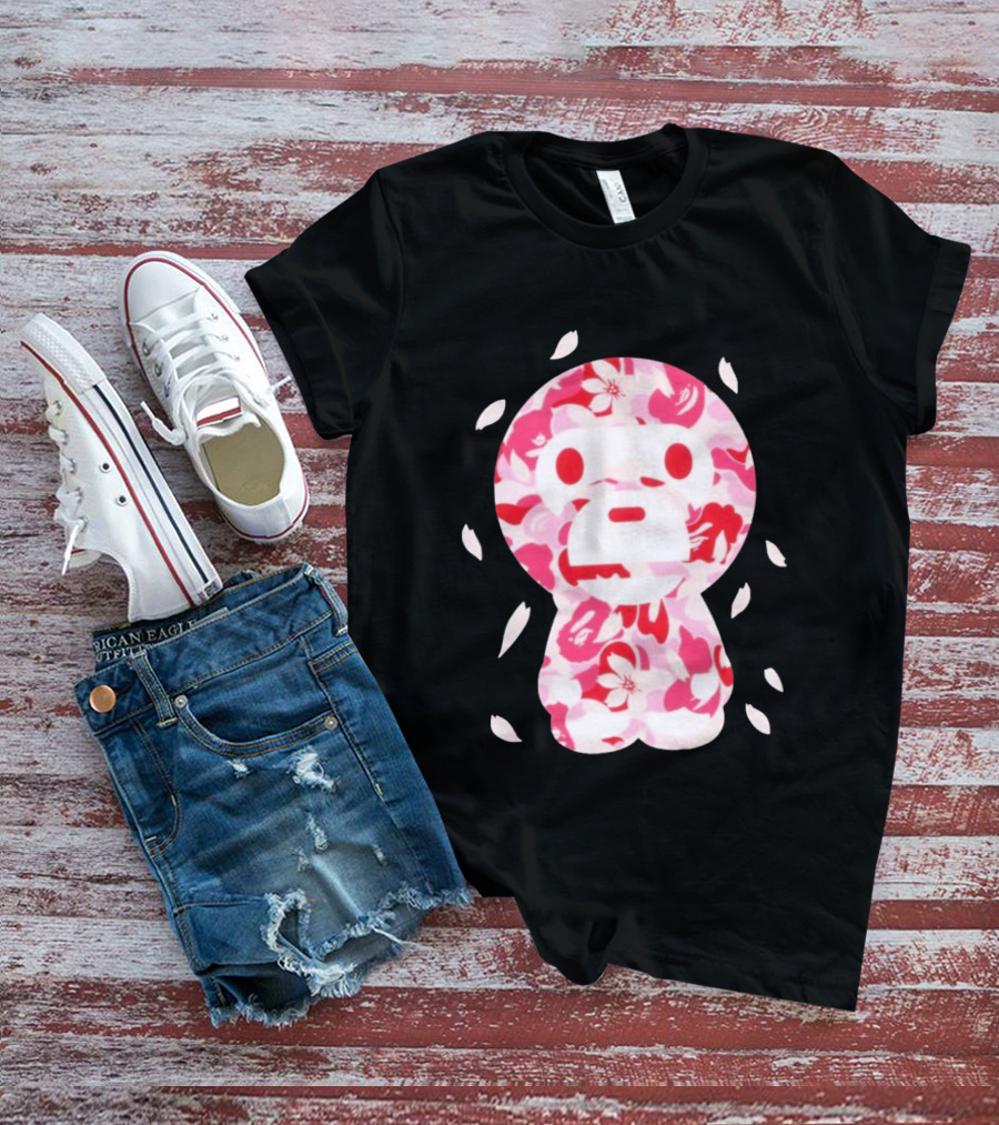 Abc Sakura Camo Baby Milo Cropped Blossom Series T-Shirt
