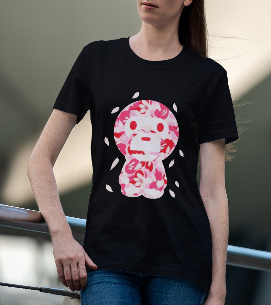 Abc Sakura Camo Baby Milo Cropped Blossom Series T-Shirt