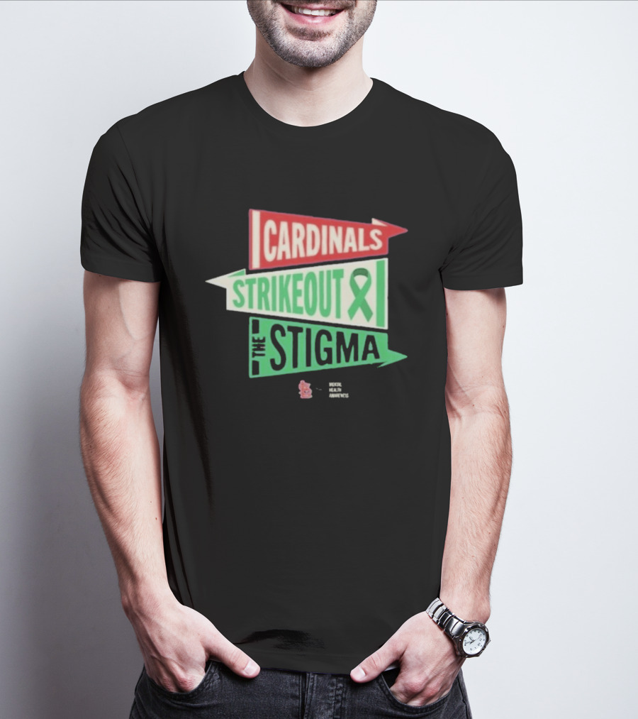 Cardinals Strikeout The Stigma Mental Health Awareness 2026 T-Shirt