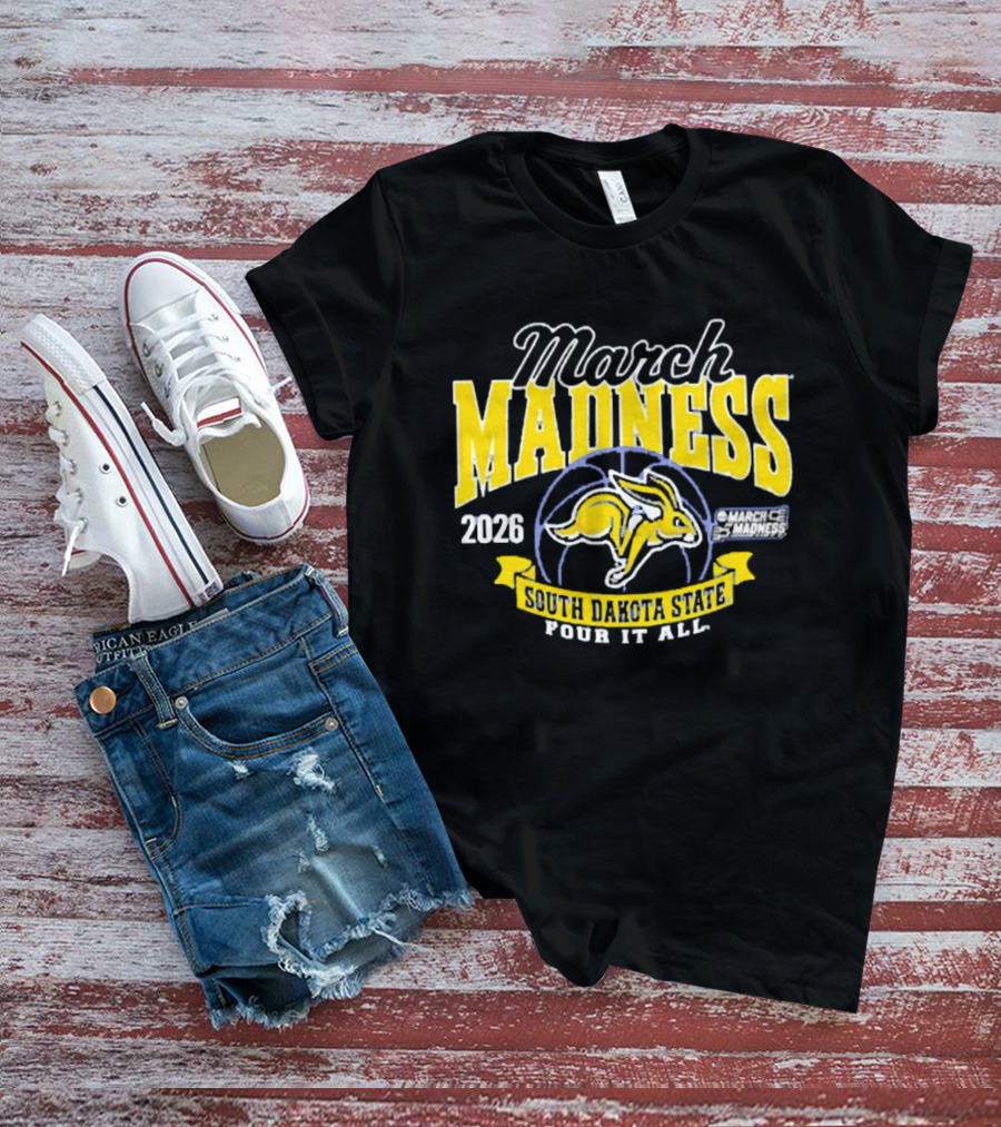 South Dakota State 2026 Jackrabbits March Madness Four It All T-Shirt