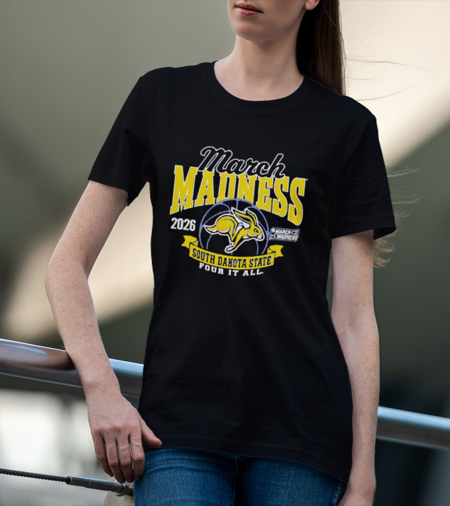 South Dakota State 2026 Jackrabbits March Madness Four It All T-Shirt