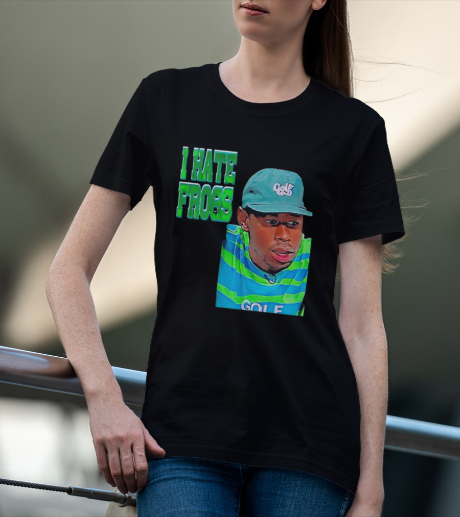 Tyler The Creator I Hate Frogs Meme Golf Hat Striped T-Shirt