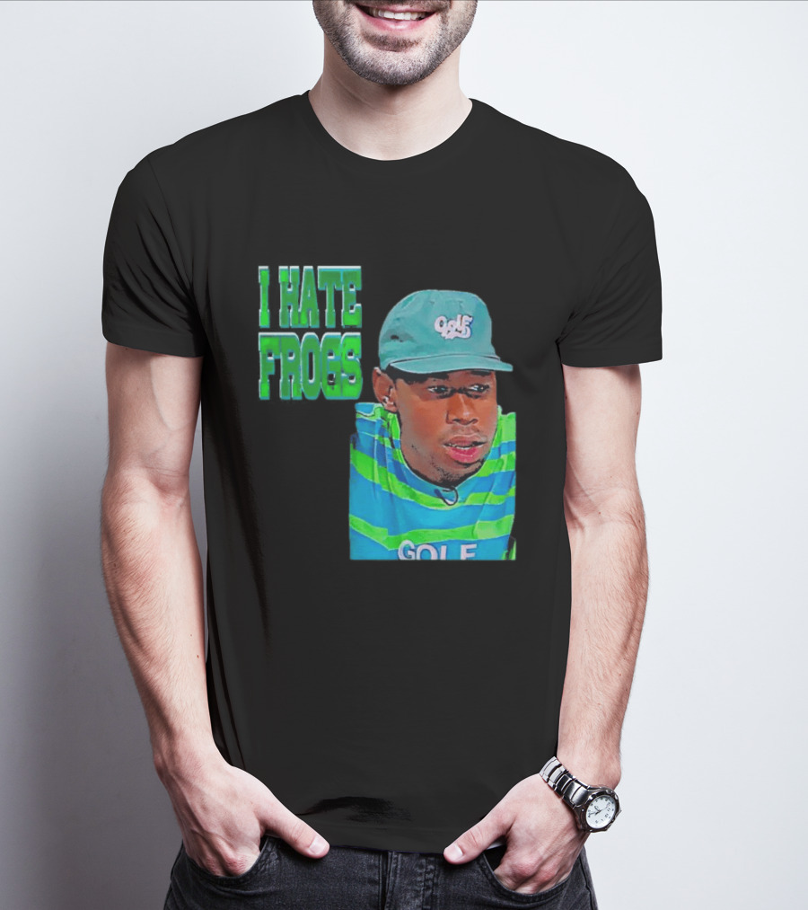 Tyler The Creator I Hate Frogs Meme Golf Hat Striped T-Shirt