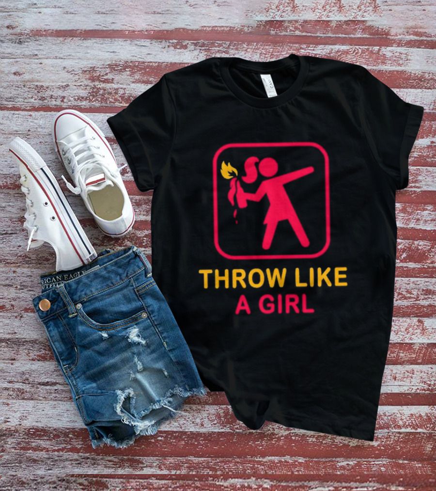 Throw Like A Girl Iconic Feminist Empowerment T-Shirt
