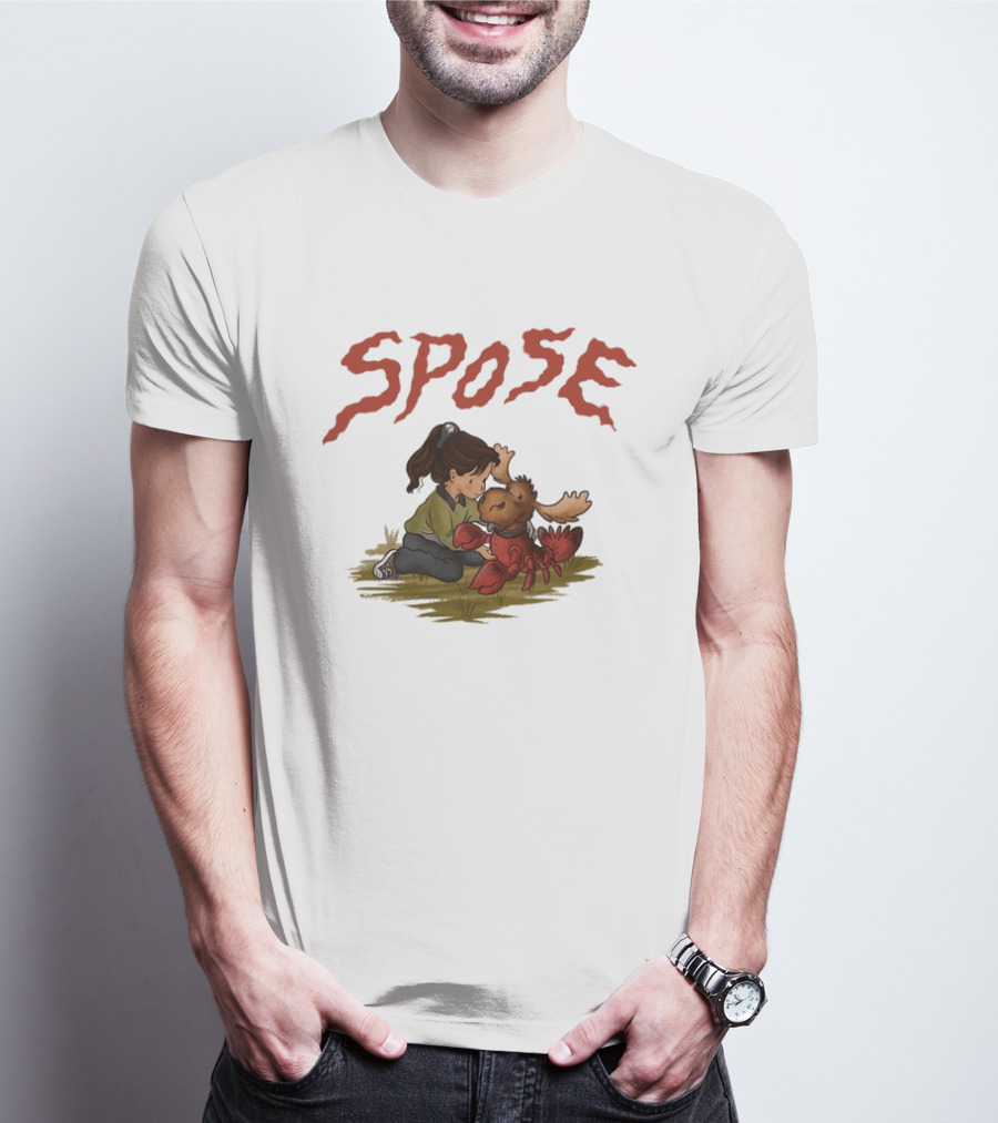 Spose Moose Lobster Ringer Child Petting Hybrid T-Shirt