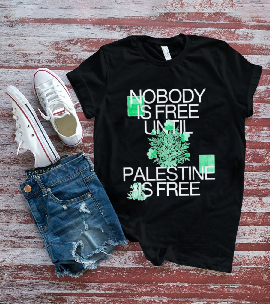 Nobody Is Free Until Palestine Is Free St. Patrick's Day Shamrock T-Shirt
