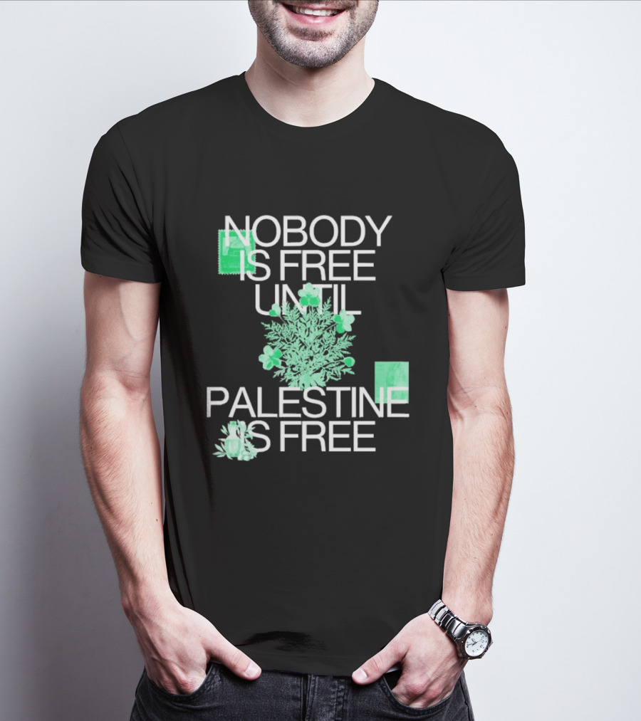 Nobody Is Free Until Palestine Is Free St. Patrick's Day Shamrock T-Shirt