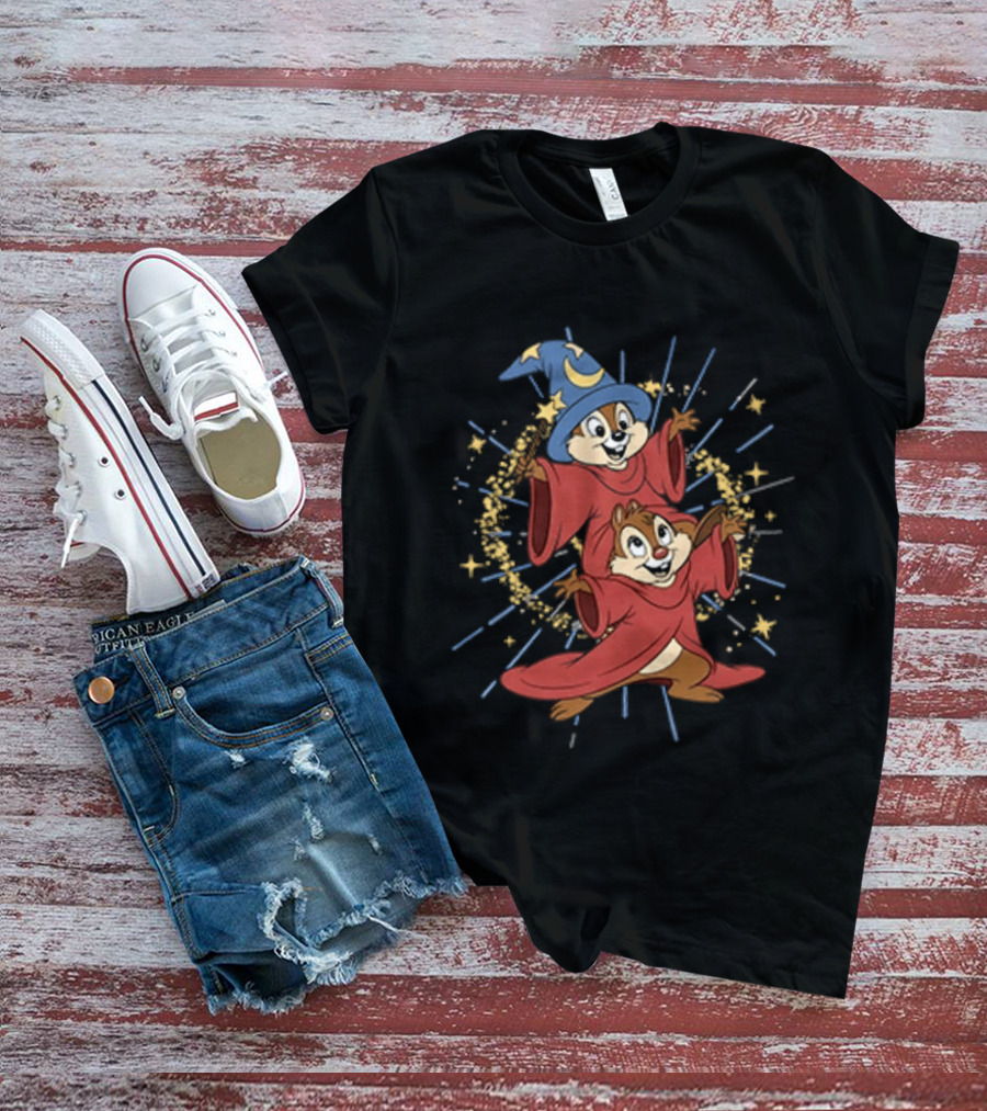 Chip And Dale Sorcerer Magic Disney T-Shirt