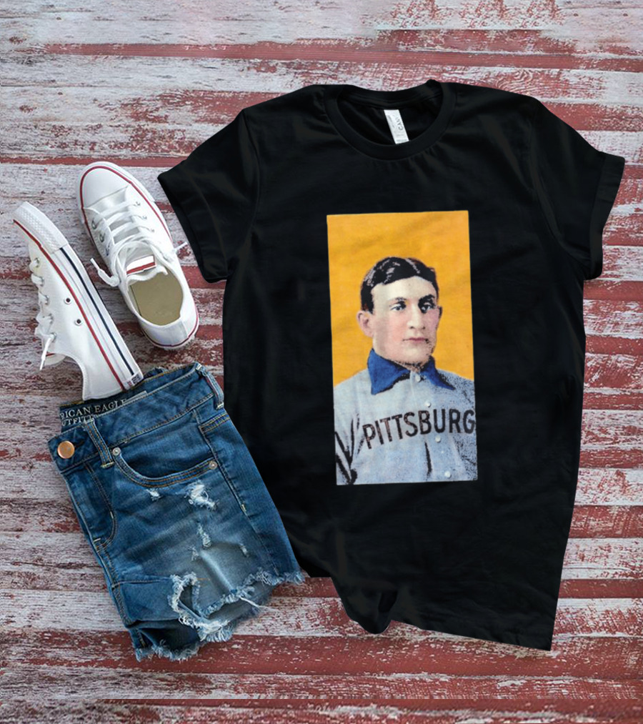 Pittsburgh Vintage Honus Wagner Baseball Player Card T-Shirt