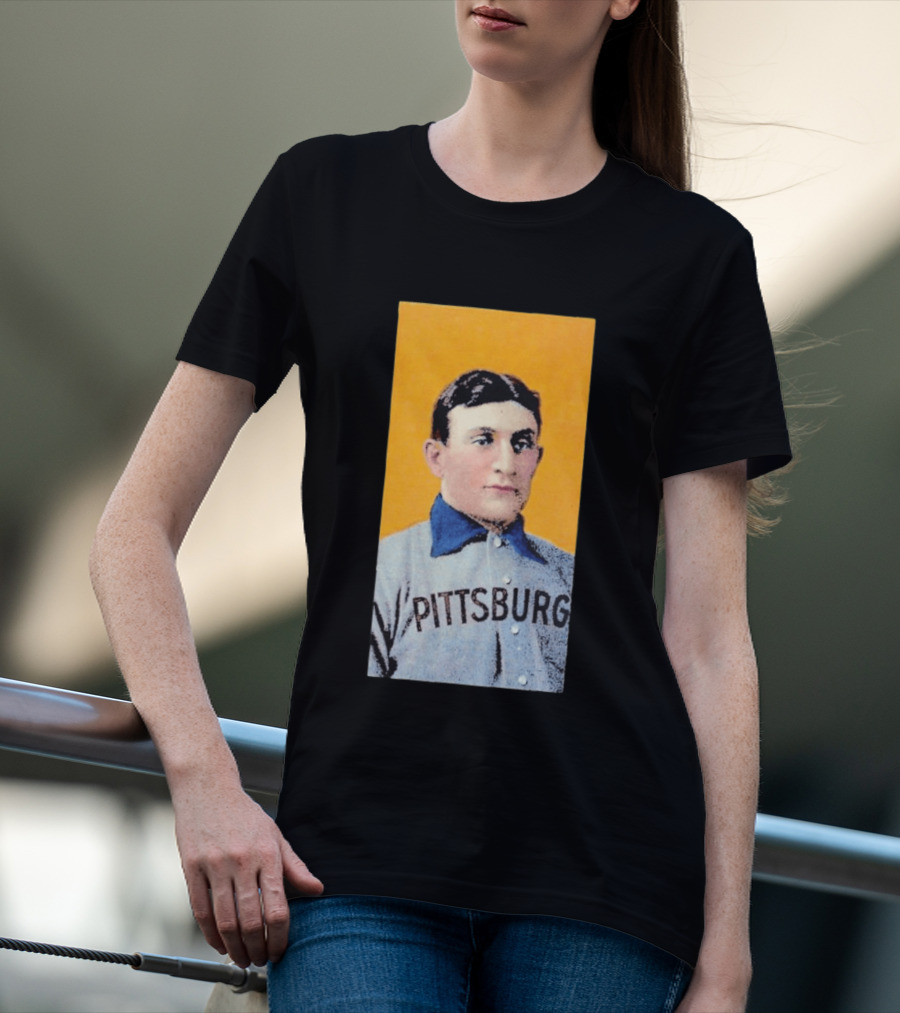 Pittsburgh Vintage Honus Wagner Baseball Player Card T-Shirt