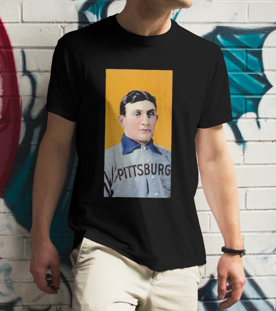 Pittsburgh Vintage Honus Wagner Baseball Player Card T-Shirt