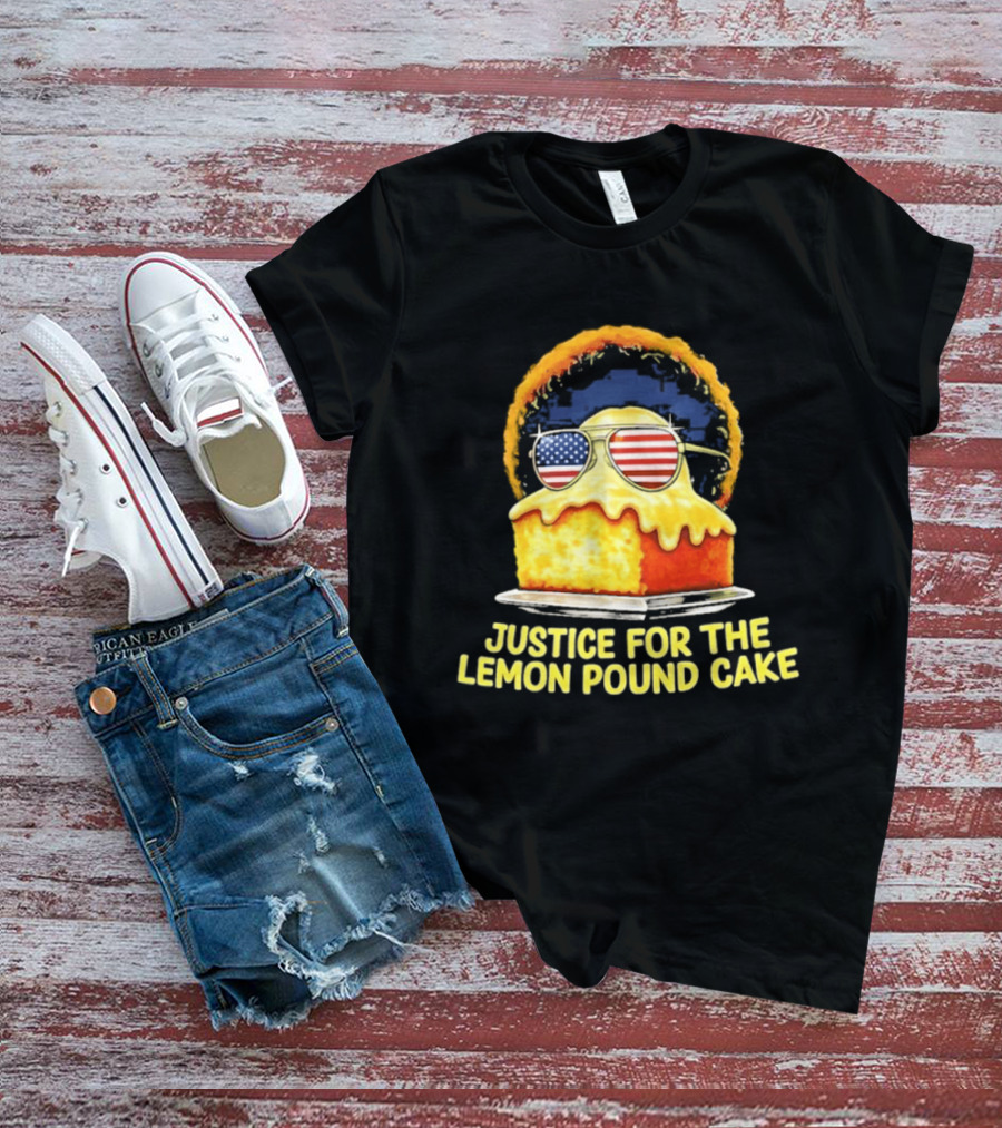 Justice For The Lemon Pound Cake Sunglasses USA Flag T-Shirt