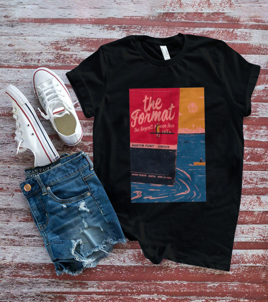 The Format Boycott Heaven Tour Moore Theatre Seattle April 13 2026 Phantom Planet Limbeck T-Shirt