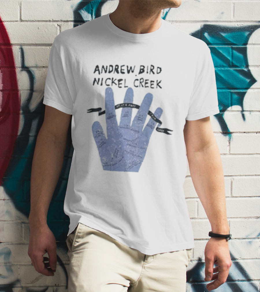 Andrew Bird Nickel Creek Blue Hand Visual T-Shirt
