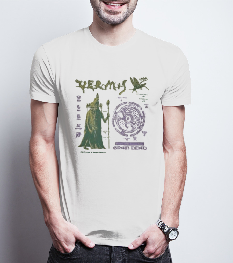 Vermis Brain Dead Fantasy Games Old Curses Mystic Frog Wizard T-Shirt