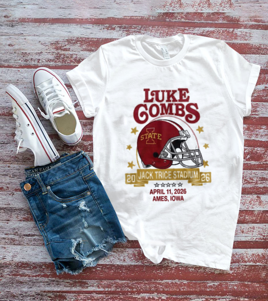 Luke Combs Iowa State Cyclones Football April 11 2023 Ames Iowa T-Shirt