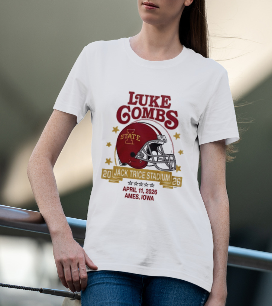 Luke Combs Iowa State Cyclones Football April 11 2023 Ames Iowa T-Shirt