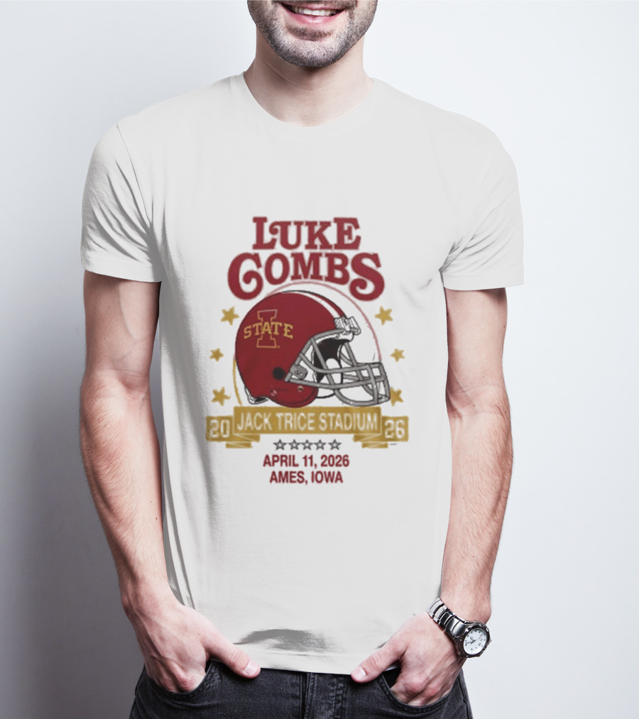 Luke Combs Iowa State Cyclones Football April 11 2023 Ames Iowa T-Shirt