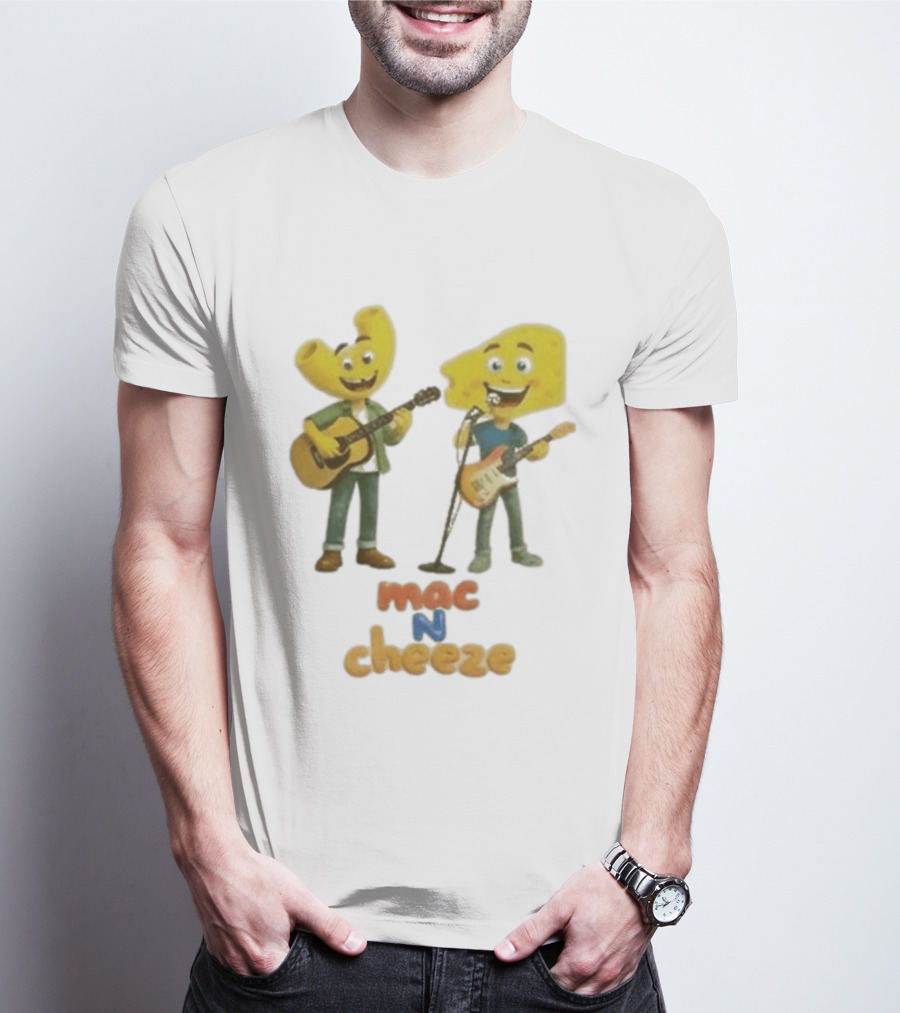 Nashville Predators Mac N Cheese Characters Guitar Duo T-Shirt