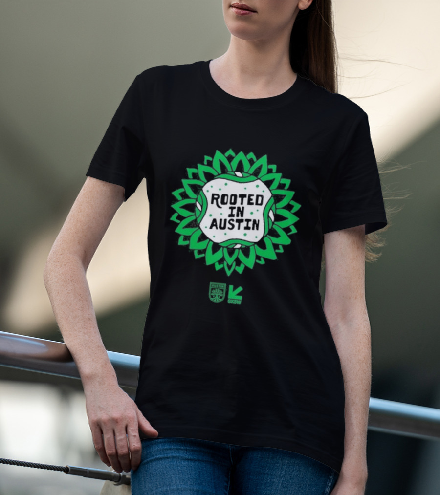 Rooted In Austin Austin FC SXSW Collaboration T-Shirt