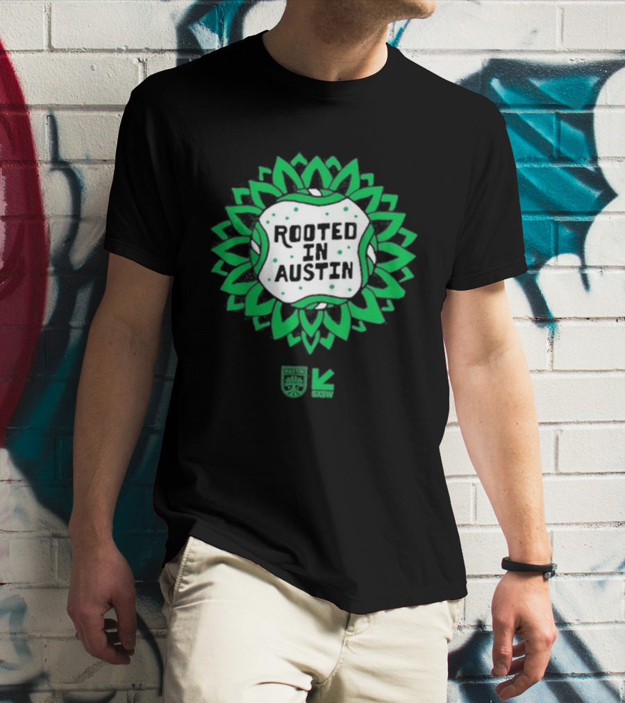 Rooted In Austin Austin FC SXSW Collaboration T-Shirt