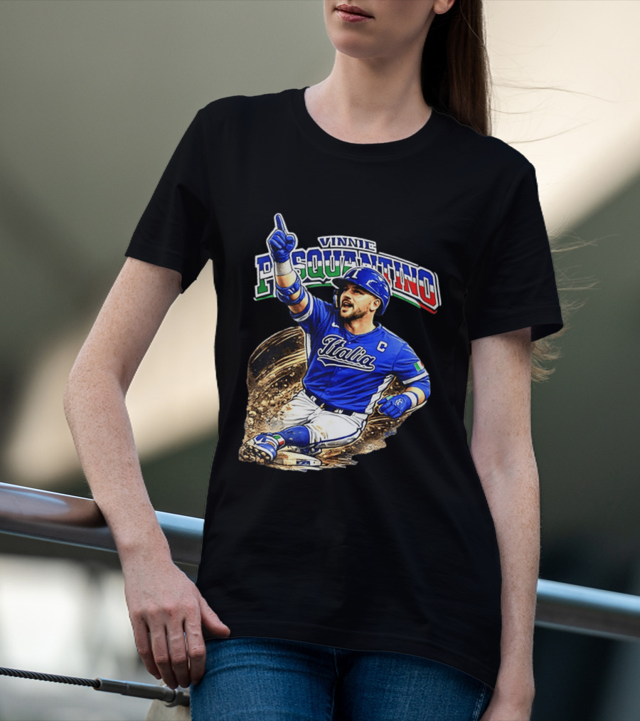 Vinnie Pasquantino Italy Baseball Classic Caricature Italia Jersey Celebration T-Shirt