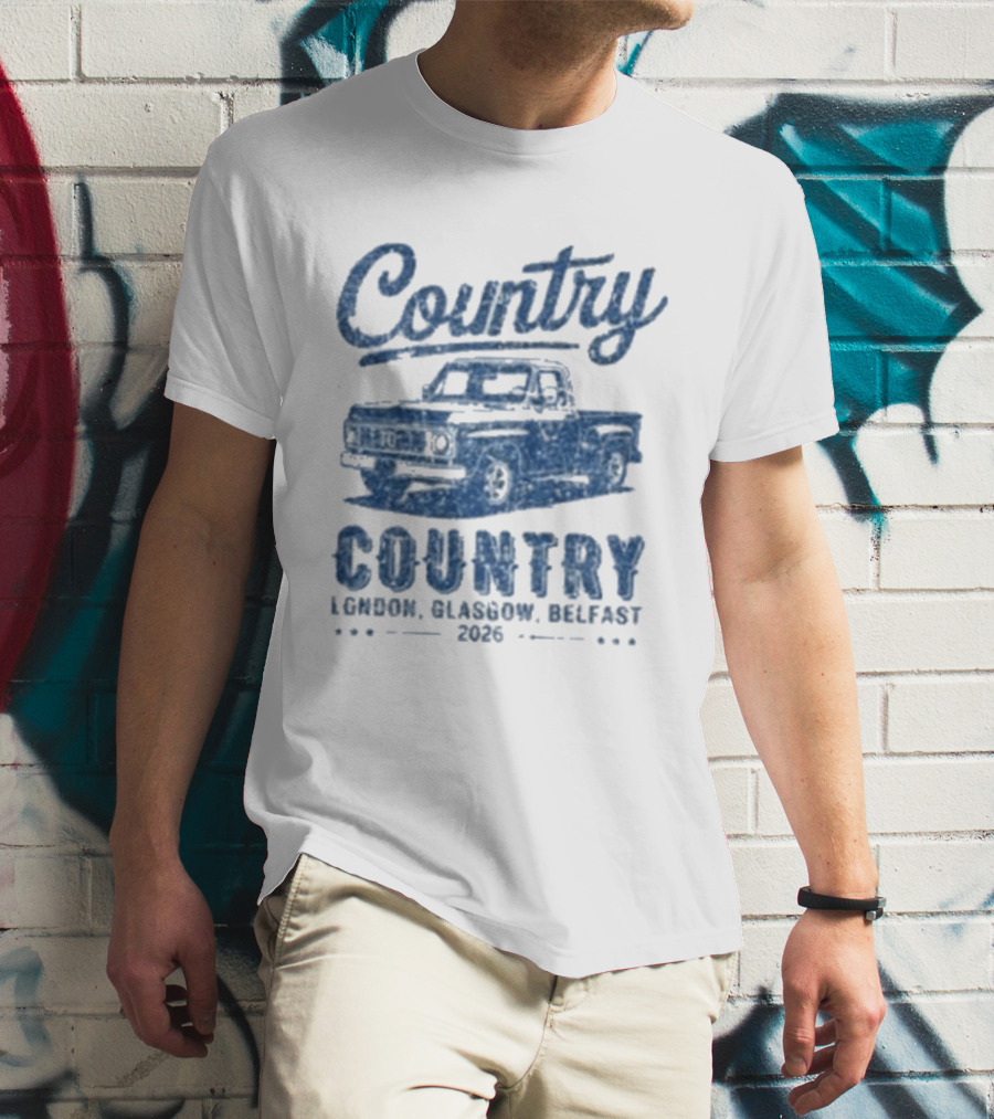 Country To Country London Glasgow Belfast 2026 Classic Car T-Shirt